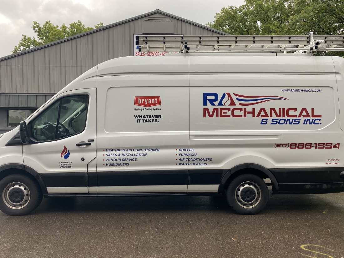 RA Mechanical company van